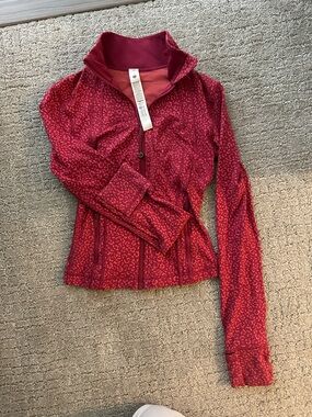 Women’s Lulu Lemon pink patterned Zip-Up Jacket
